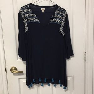 Navy blue summer tunic
